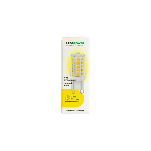 Светодиодная лампа LEDS POWER G9 3Вт 3000К 007014 Светодиодная лампа LEDS POWER G9 3Вт 3000К 007014