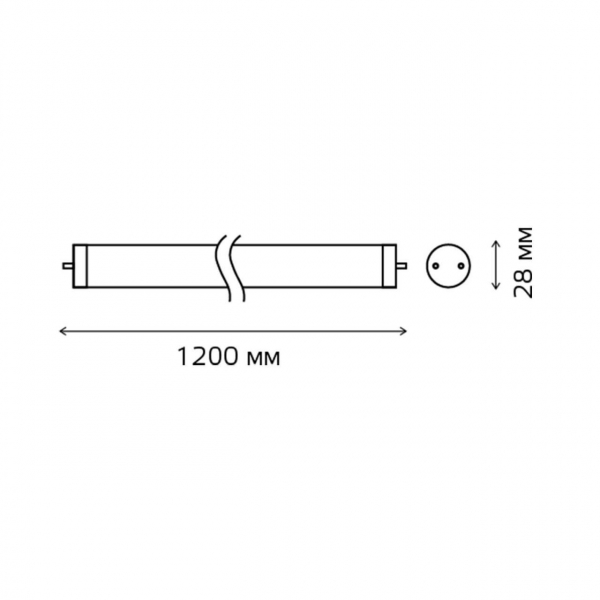 Лампа светодиодная Gauss G13 20W 4000K матовая 93029 Лампа светодиодная Gauss G13 20W 4000K матовая 93029