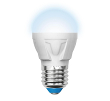 Лампа светодиодная Uniel E27 7W 4000K матовая LED-G45 7W/NW/E27/FR PLP01WH UL-00002418