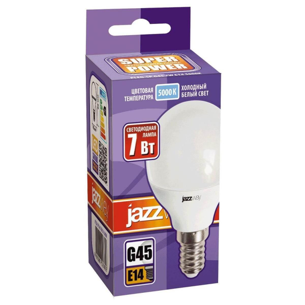 Лампа светодиодная Jazzway E14 7W 5000K матовая 1027870-2 Лампа светодиодная Jazzway E14 7W 5000K матовая 1027870-2