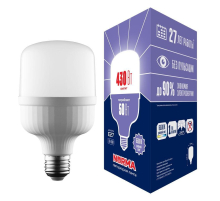 Лампа LED сверхмощная Volpe E27 50W 6500K матовая LED-M80-50W/6500K/E27/FR/NR UL-00006792
