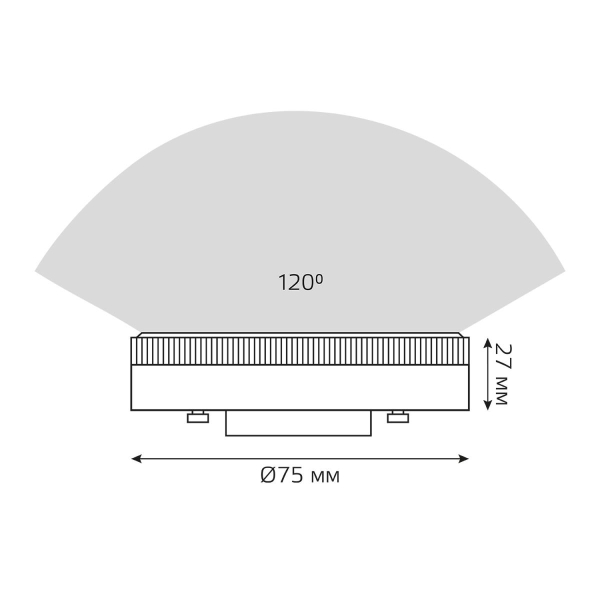 Лампа светодиодная Gauss GX53 11W 4100K матовая 108008211