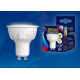 Лампа светодиодная Uniel GU10 6W 3000K матовая LED-JCDR 6W/WW/GU10/FR PLP01WH UL-00002423