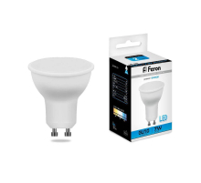 Лампа светодиодная Feron GU10 7W 6400K Грибок матовая LB-26 25291