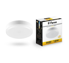 Лампа светодиодная Feron GX53 12W 2700K Таблетка Матовая LB-453 25833