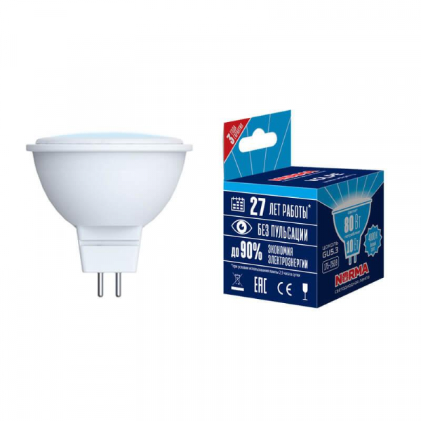 Лампа светодиодная GU5.3 10W 4000K матовая LED-JCDR-10W/NW/GU5.3/NR UL-00003841 Лампа светодиодная GU5.3 10W 4000K матовая LED-JCDR-10W/NW/GU5.3/NR UL-00003841