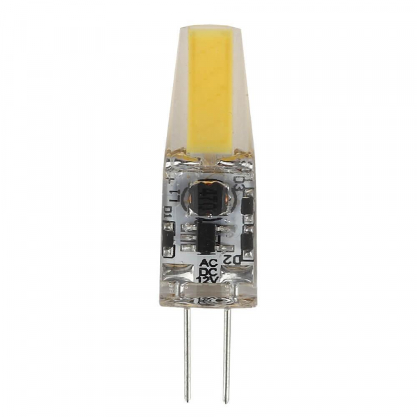 Лампа светодиодная ЭРА G4 1,5W 4000K прозрачная LED JC-1,5W-12V-COB-840-G4 Б0033198 Лампа светодиодная ЭРА G4 1,5W 4000K прозрачная LED JC-1,5W-12V-COB-840-G4 Б0033198