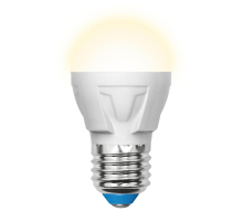 Лампа светодиодная Uniel E27 7W 3000K матовая LED-G45 7W/WW/E27/FR PLP01WH UL-00002420