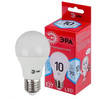 Лампа светодиодная ЭРА E27 10W 4000K матовая LED A60-10W-840-E27 R Б0049635