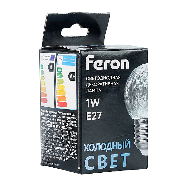 Лампа светодиодная Feron LB-385 E27 1W 6400K 52176