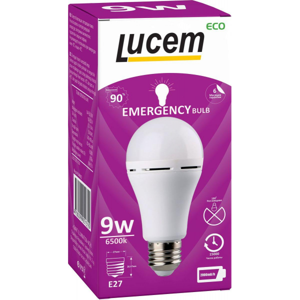 Лампа светодиодная Lucem E27 9W 6500K матовая FLEBL092765L Лампа светодиодная Lucem E27 9W 6500K матовая FLEBL092765L