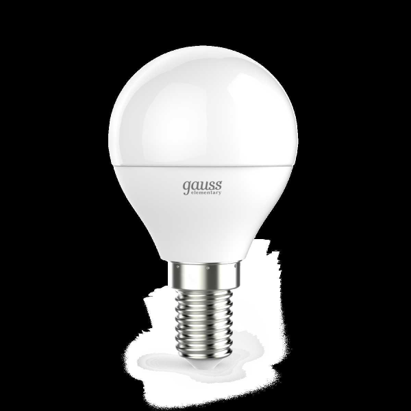 Лампа светодиодная Gauss E14 8W 4100K матовая 53128