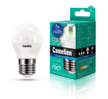 Лампа светодиодная Camelion E27 7W 6500K LED7-G45/865/E27 12647