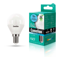Лампа светодиодная Camelion E14 10W 4500K LED10-G45/845/E14 13567