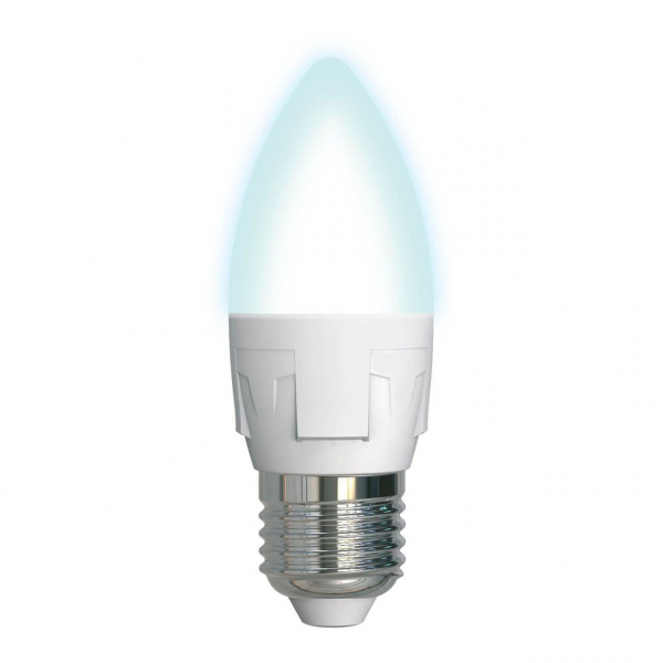 Лампа светодиодная Uniel E27 7W 4000K матовая LED-C37 7W/NW/E27/FR PLP01WH UL-00002412 Лампа светодиодная Uniel E27 7W 4000K матовая LED-C37 7W/NW/E27/FR PLP01WH UL-00002412