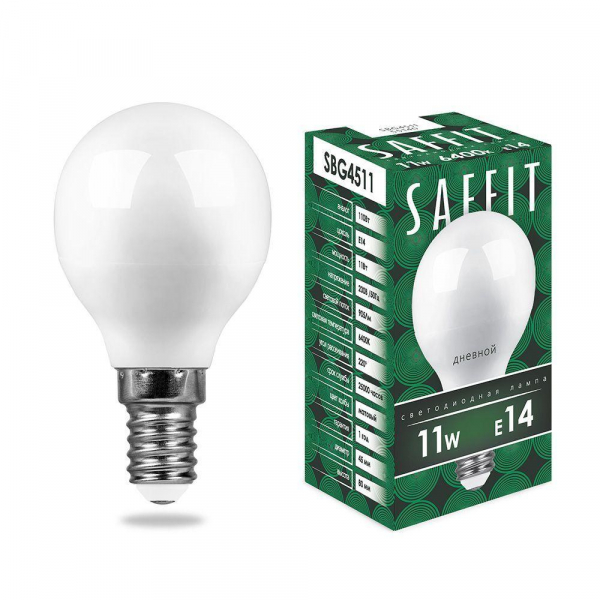 Лампа светодиодная Saffit E14 11W 6400K матовая SBG4511 55140 Лампа светодиодная Saffit E14 11W 6400K матовая SBG4511 55140