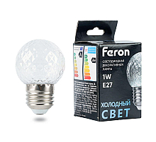 Лампа светодиодная Feron LB-385 E27 1W 6400K 52176