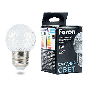 Лампа светодиодная Feron LB-385 E27 1W 6400K 52176