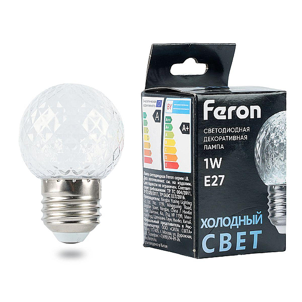 Лампа светодиодная Feron LB-385 E27 1W 6400K 52176