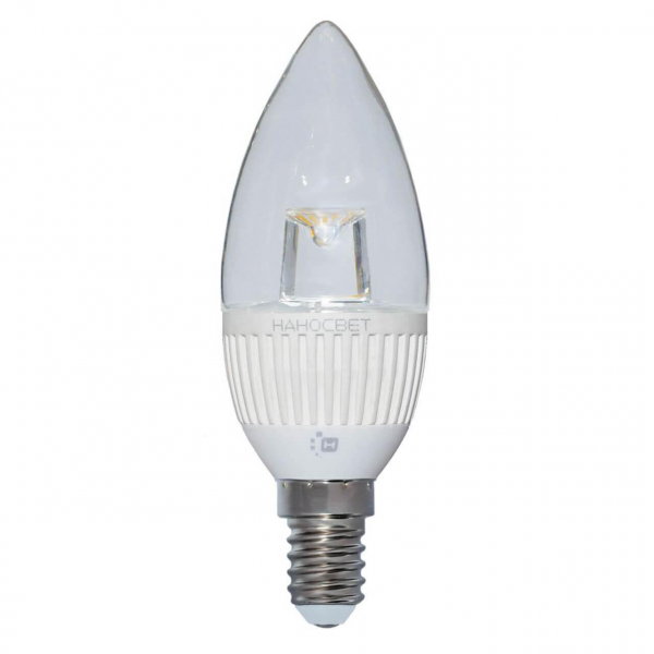 Лампа светодиодная Наносвет E14 5W 2700K прозрачная LC-CDCL-5/E14/827 L144 Лампа светодиодная Наносвет E14 5W 2700K прозрачная LC-CDCL-5/E14/827 L144