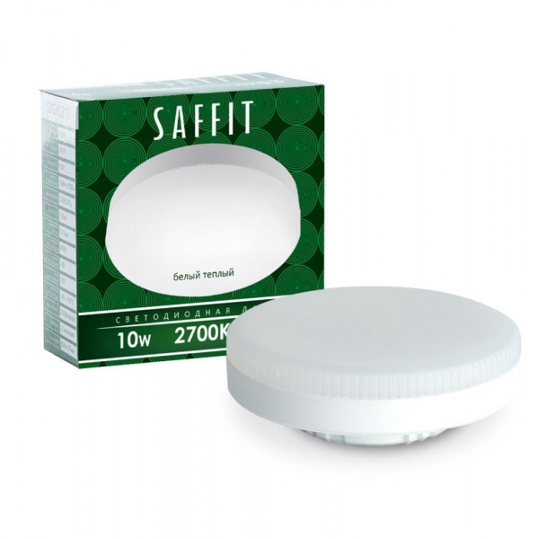 Лампа светодиодная Saffit GX53 10W 2700K матовая SBGX5310 55227 Лампа светодиодная Saffit GX53 10W 2700K матовая SBGX5310 55227