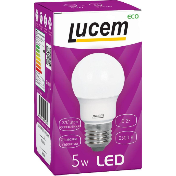 Лампа светодиодная Lucem E27 5W 6500K матовая FLLBL052765L