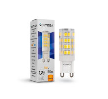 Лампа светодиодная Voltega G9 5W 3000К прозрачная VG9-K3G9warm5W 7185