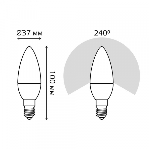 Лампа cветодиодная Gauss E14 6W 2700K матовая 33116T Лампа cветодиодная Gauss E14 6W 2700K матовая 33116T