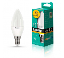 Лампа светодиодная Camelion E14 5W 3000K LED5-C35/830/E14 12031 Лампа светодиодная Camelion E14 5W 3000K LED5-C35/830/E14 12031