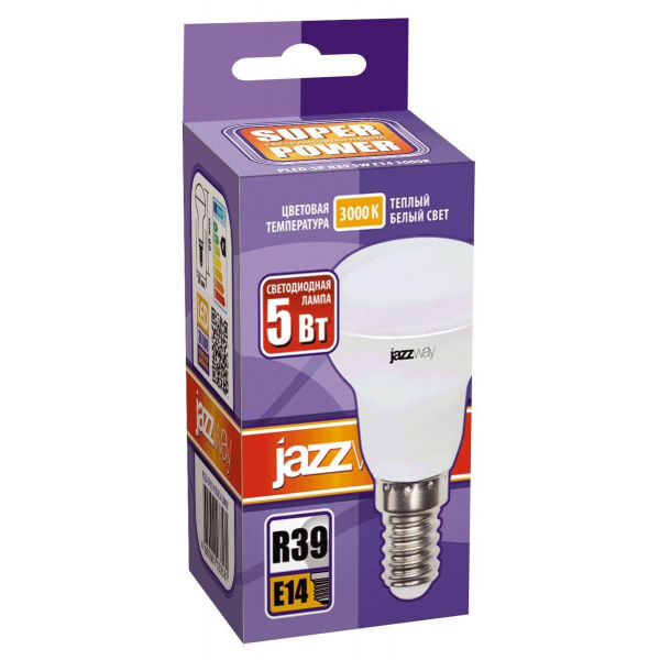 Лампа светодиодная Jazzway E14 5W 3000K матовая 1033581 Лампа светодиодная Jazzway E14 5W 3000K матовая 1033581