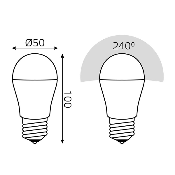 Лампа светодиодная Gauss Basic Шар E27 13W 4000K матовая 10502232