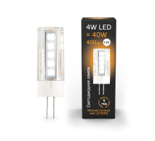 Лампа светодиодная Gauss G4 4W 2700К прозрачная 207307104