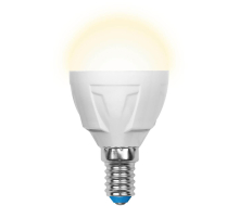 Лампа светодиодная Uniel E14 7W 3000K матовая LED-G45 7W/WW/E14/FR PLP01WH UL-00002419