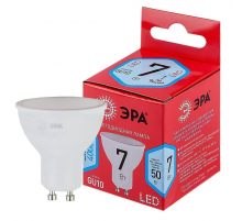Лампа светодиодная ЭРА GU10 7W 4000K матовая LED MR16-7W-840-GU10 R Б0049640