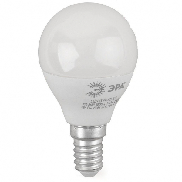 Лампа светодиодная ЭРА E14 8W 4000K матовая LED P45-8W-840-E14 R Б0052440 Лампа светодиодная ЭРА E14 8W 4000K матовая LED P45-8W-840-E14 R Б0052440