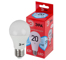 Лампа светодиодная ЭРА E27 20W 4000K матовая LED A65-20W-840-E27 R Б0049637