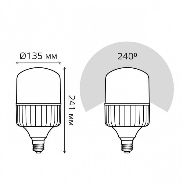 Лампа светодиодная Gauss E40 80W 4000K матовая 63428 Лампа светодиодная Gauss E40 80W 4000K матовая 63428