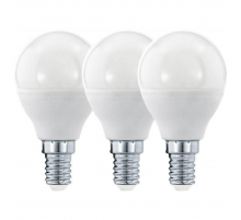 Набор светодиодных ламп (3 шт.) Eglo E14 6W 3000K опал 12886