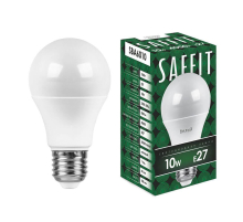 Лампа светодиодная Saffit E27 10W 4000K Шар Матовая SBA6010 55005
