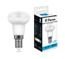 Лампа светодиодная Feron E14 5W 6400K Груша Матовая LB-439 25518