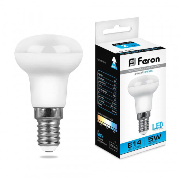 Лампа светодиодная Feron E14 5W 6400K Груша Матовая LB-439 25518 Лампа светодиодная Feron E14 5W 6400K Груша Матовая LB-439 25518