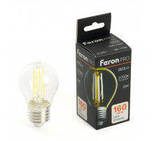 Лампа светодиодная Feron.PRO LB-1706 Шарик E27 960LM 6W 175-265V 2700K 51250 Лампа светодиодная Feron.PRO LB-1706 Шарик E27 960LM 6W 175-265V 2700K 51250