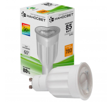 Лампа светодиодная Наносвет GU10 10W 2700K прозрачная LE-MR16A-10/GU10/927 L270