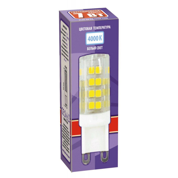 Лампа светодиодная Jazzway G9 7W 4000K прозрачная 1039095B Лампа светодиодная Jazzway G9 7W 4000K прозрачная 1039095B
