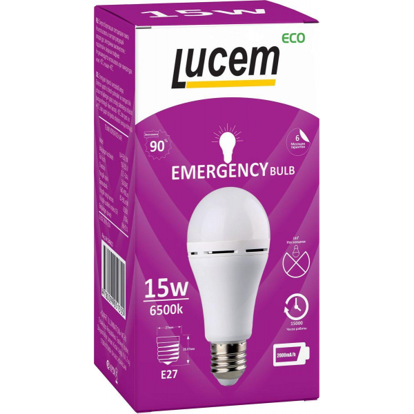 Лампа светодиодная Lucem E27 15W 6500K матовая FLEBL152765L