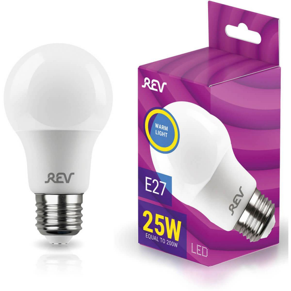 Лампа светодиодная REV A60 Е27 25W 2700K теплый свет груша 32532 1 Лампа светодиодная REV A60 Е27 25W 2700K теплый свет груша 32532 1