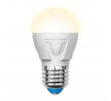 Лампа светодиодная Uniel E27 7W 3000K матовая LED-G45 7W/WW/E27/FR PLP01WH UL-00002420 Лампа светодиодная Uniel E27 7W 3000K матовая LED-G45 7W/WW/E27/FR PLP01WH UL-00002420