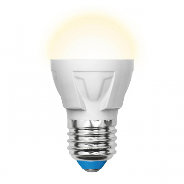 Лампа светодиодная Uniel E27 7W 3000K матовая LED-G45 7W/WW/E27/FR PLP01WH UL-00002420 Лампа светодиодная Uniel E27 7W 3000K матовая LED-G45 7W/WW/E27/FR PLP01WH UL-00002420