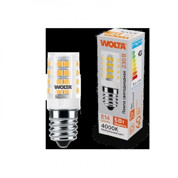 Светодиодная лампа WOLTA WSTD-JCD-5W4KE14-C Светодиодная лампа WOLTA WSTD-JCD-5W4KE14-C