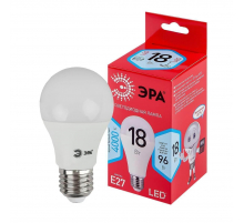 Лампа светодиодная ЭРА E27 18W 4000K матовая LED A65-18W-840-E27 R Б0052381
